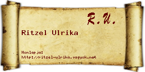 Ritzel Ulrika névjegykártya